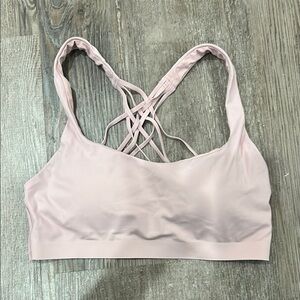 Lululemon Athletica Light Pink Strappy Sports Bra